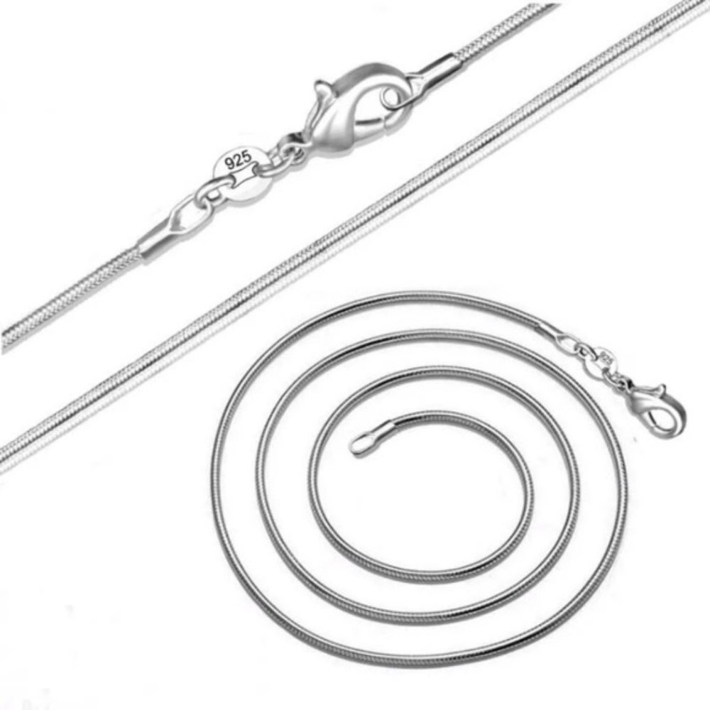 ****S925 Sterling Silver Snake Necklace - Picture 5 of 5